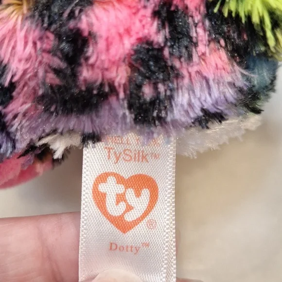 Ty‎ Rainbow Leopard 6" Plush Lisa Frank Vibes "Dotty" Cat Kitty - Picture 4 of 4